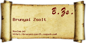 Brunyai Zsolt névjegykártya